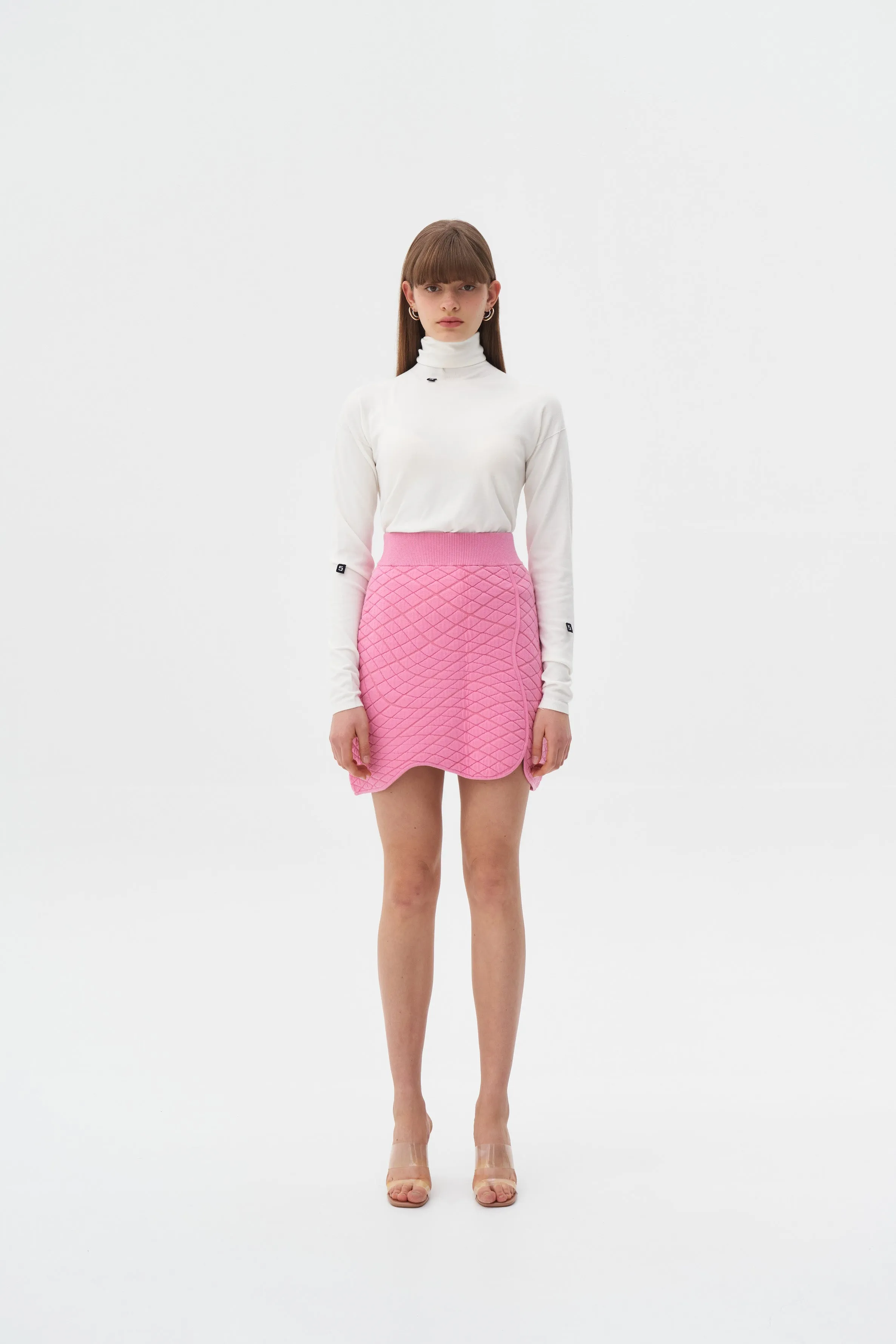 HANNAH PILLOW STITCH ECO MINI SKIRT Bonded Seam Technology Quick Layer