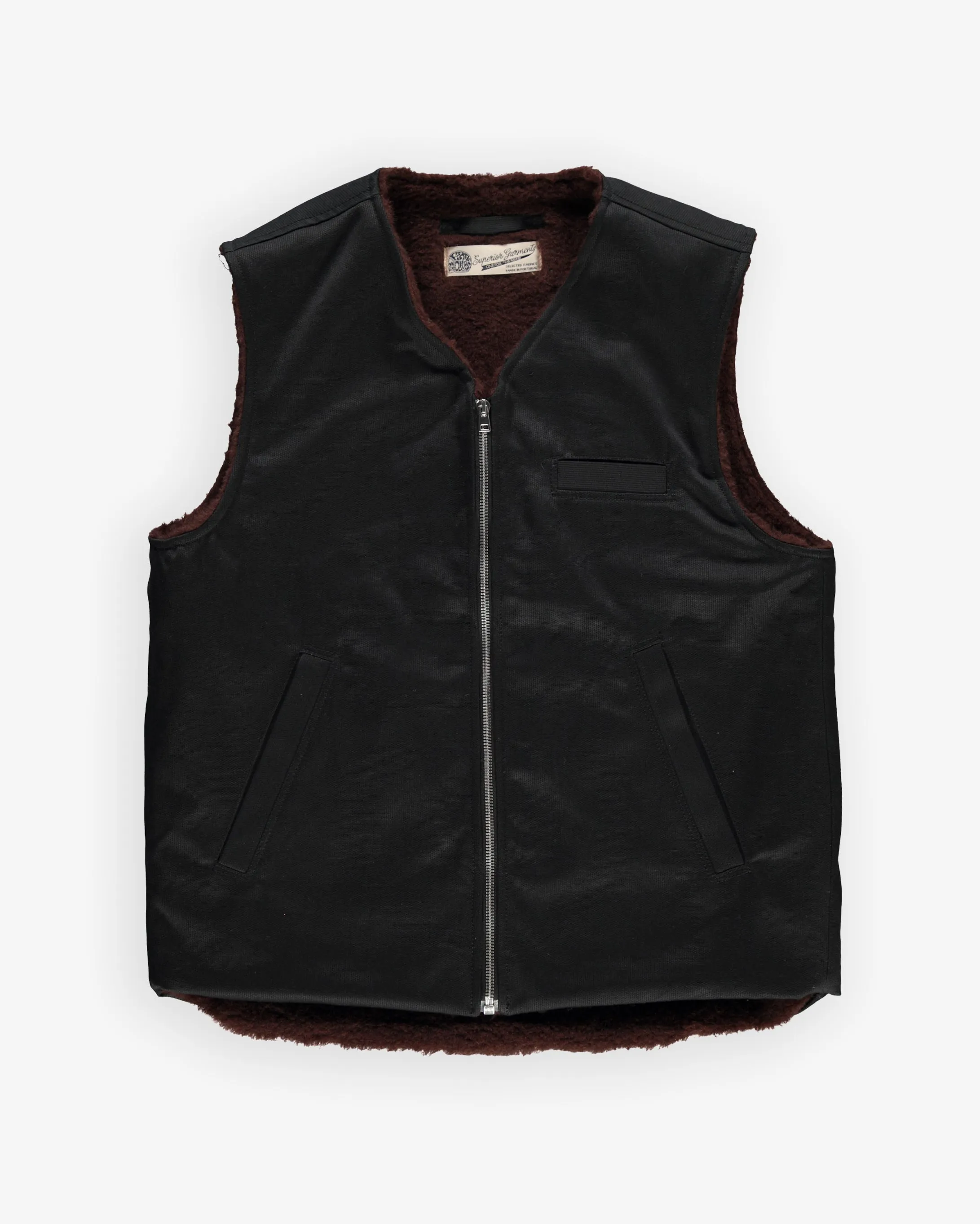 Deck Vest Bedford Cords Black Everyday apparel