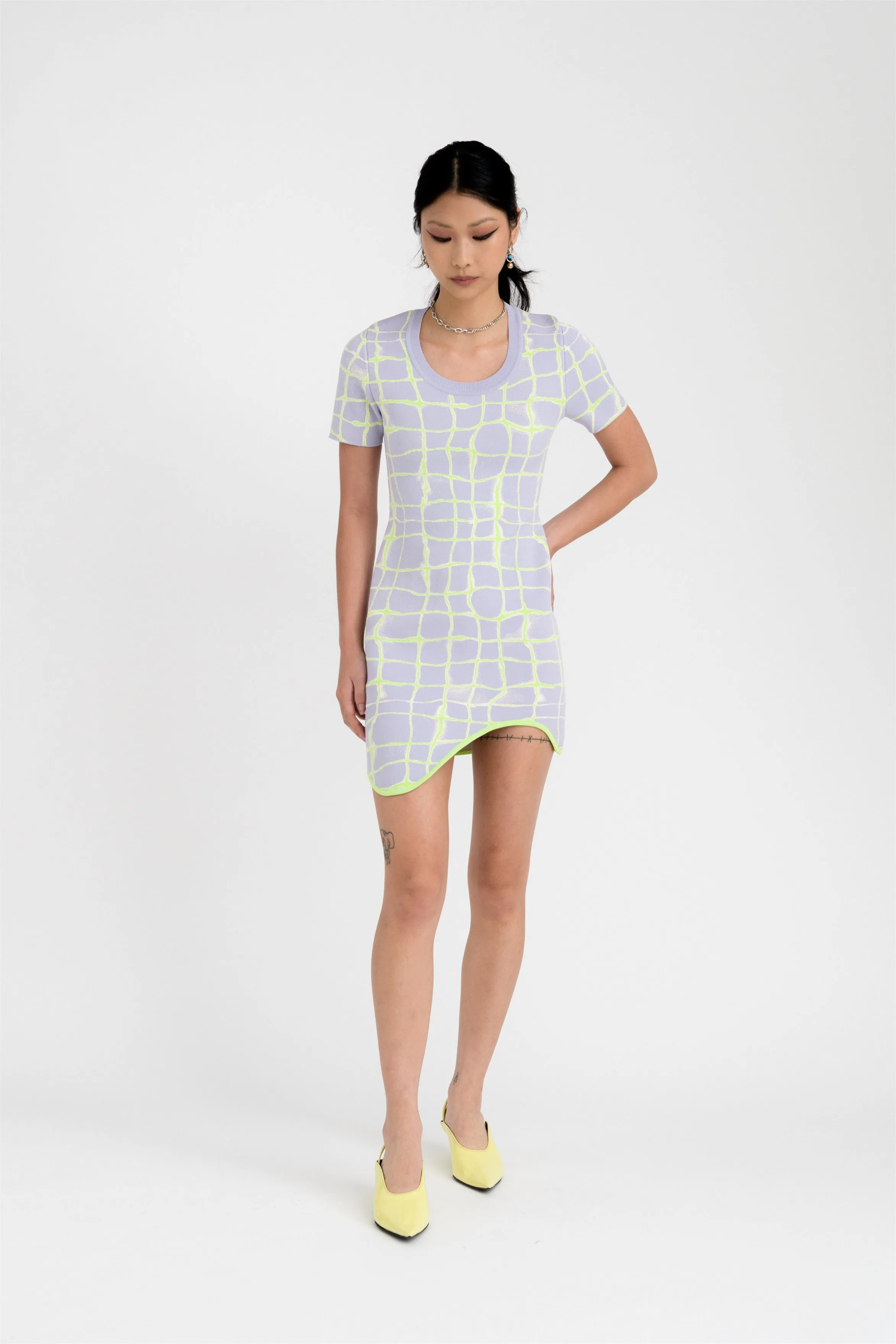 Soft Harmony Jewel Tones DEXTER AQUA SHORT SLEEVE MINI DRESS