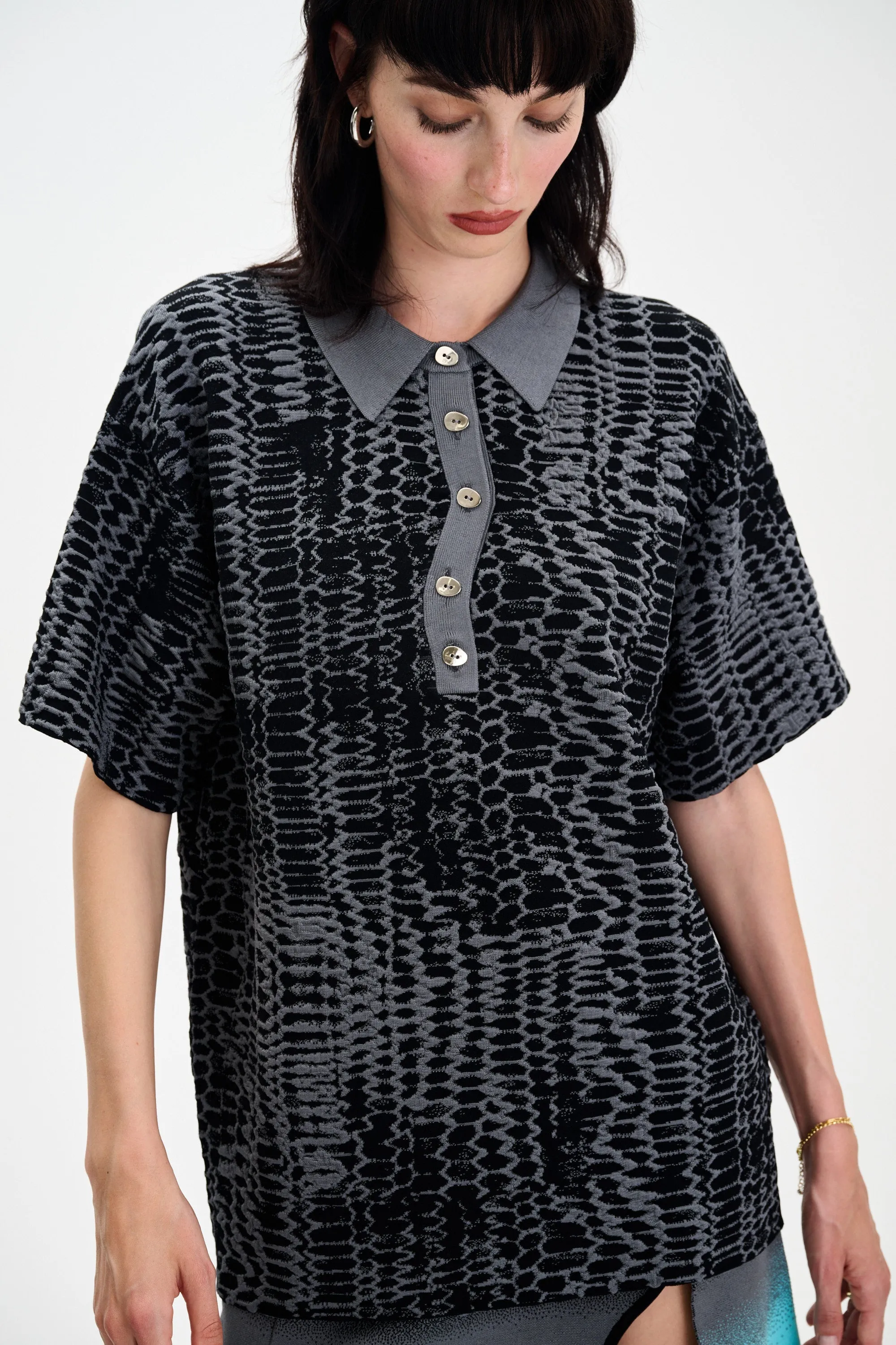 LightweightDesign Eco friendly materials DIABLO OVERSIZED POLO SHIRT