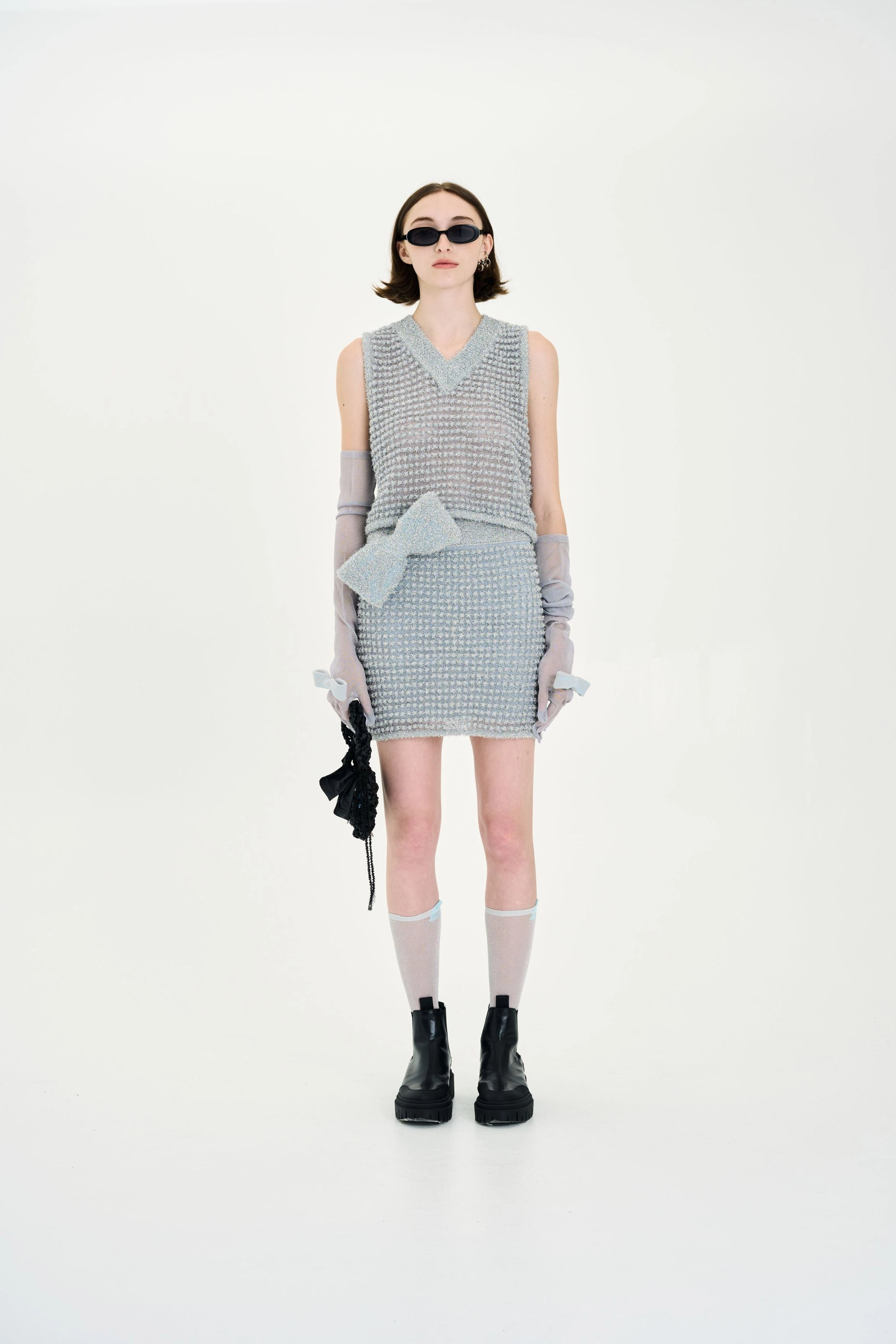 High Collar Option FoamReinforcedCollar DIANELLA METALLIC TANK TOP