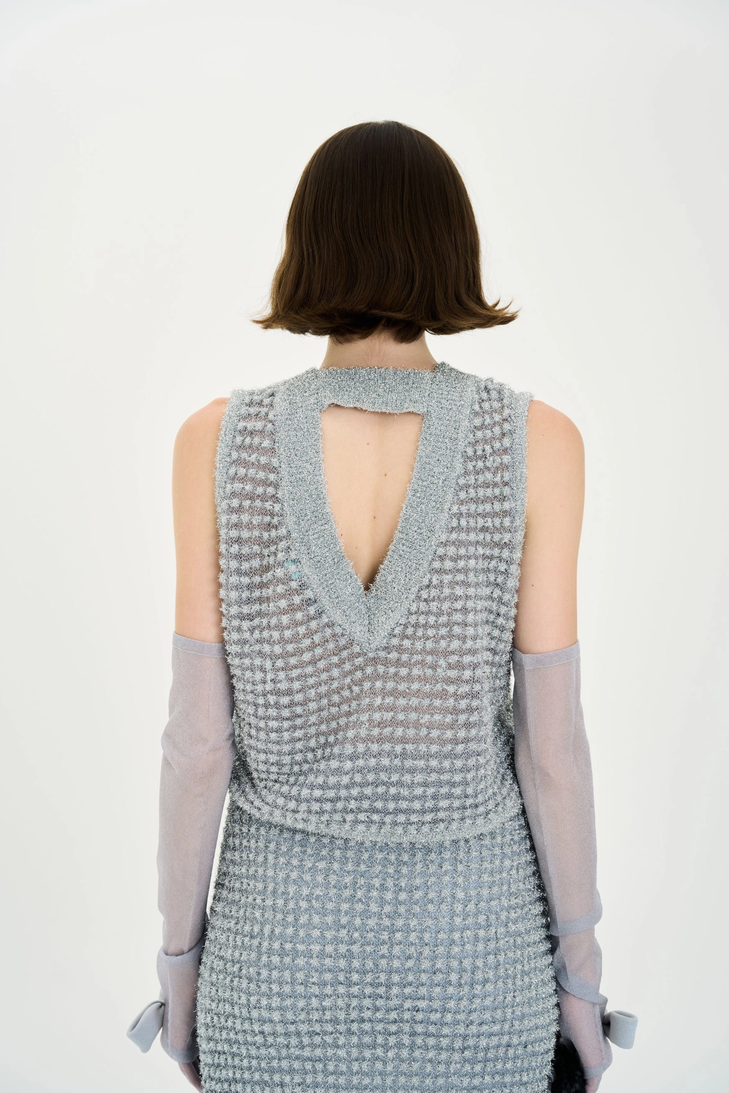 DIANELLA METALLIC TANK TOP ContrastStitching LowProfileZipperSystem