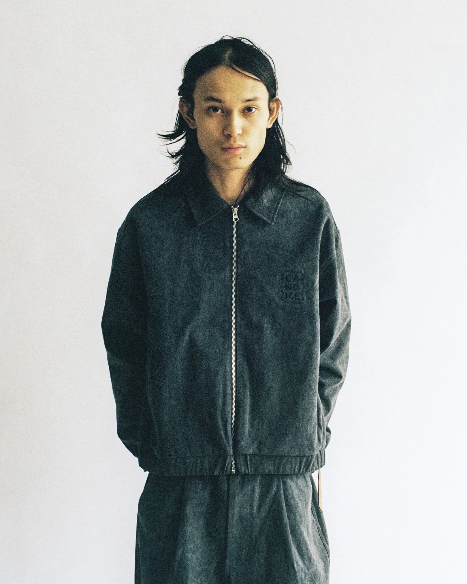 Distant Washed Harrington Jacket Outer Chill Piece Chill Look