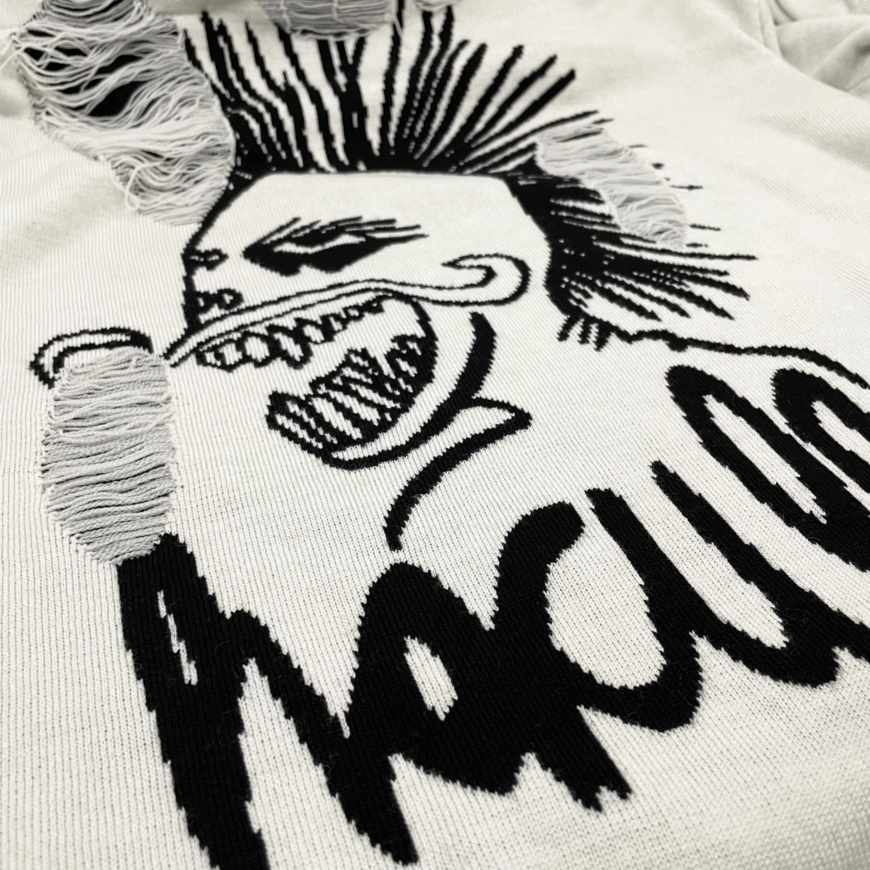 DISTRESSED HACULLA KNITTED SWEATER Layered Chic Vintage Wash Finish