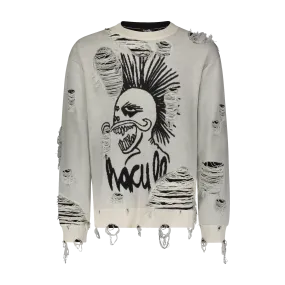 DISTRESSED HACULLA KNITTED SWEATER Timeless Layering Quick Change