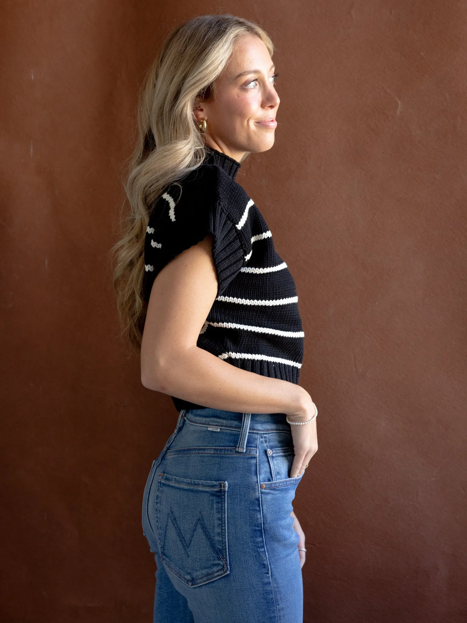 Sporty Style Dolman Short Sleeve Sweater