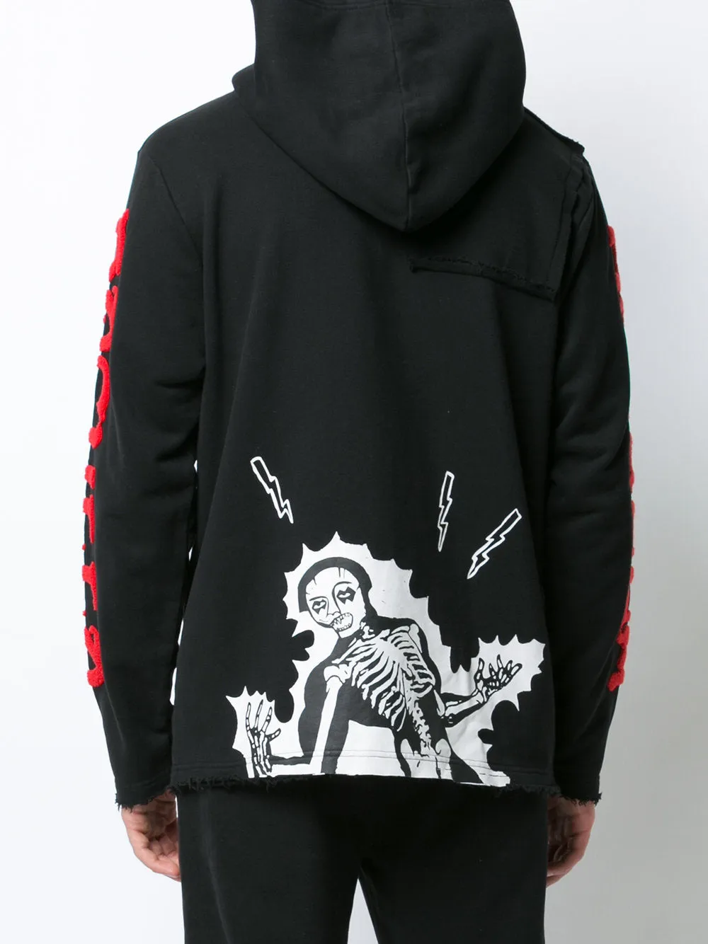 Knit texture SHOCKED 2 DEATH HOODIE