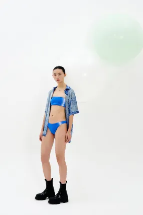 SoftTouchFinish Flatlock stitching ASHER OVERSIZED DENIM PRINT POLO