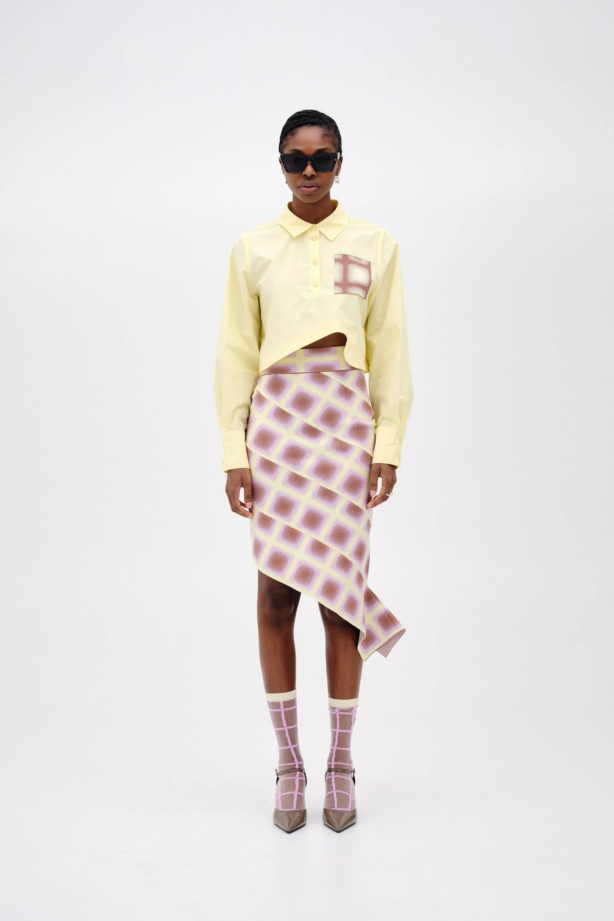 RegularFit Lightweight Wear ELLIE MIDI PLAID SKIRT