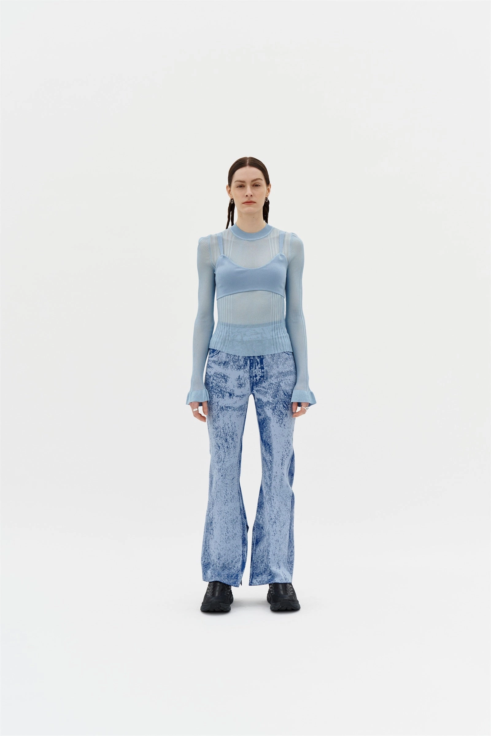 QuickDry Performance EasyCareMaterial GILLIAN LONG SLEEVE CROPPED TOP WITH REMOVEABLE BRA