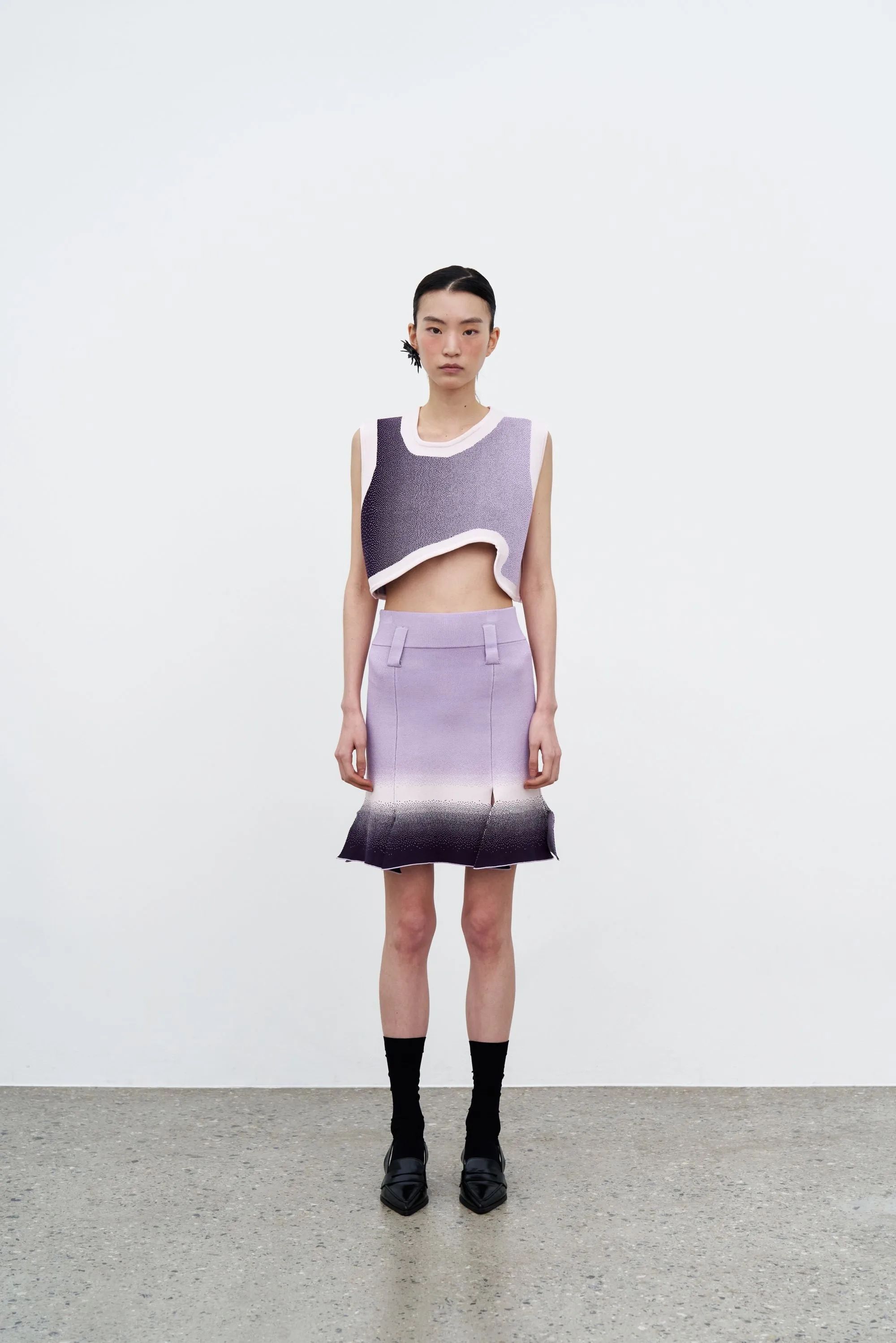 AntiStaticLining ASTER GRADIENT PRINT CARWASH SKIRT