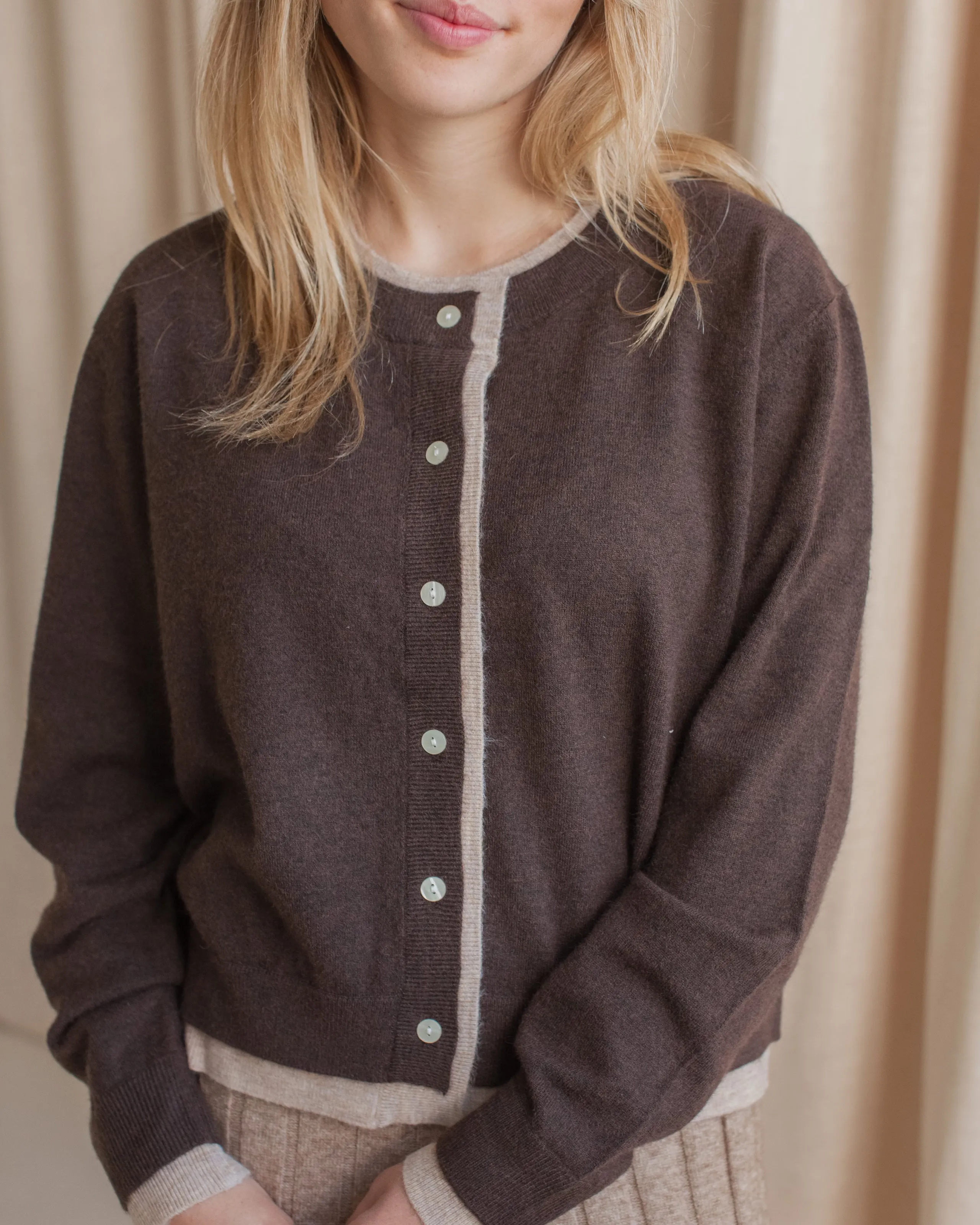 Comfy Warmth All-day Comfort Autumn Contrast Cardigan