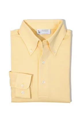 Lightweight texture Quick Release Cuffs The Armoury Gold Cotton Long Sleeve Button Down Polo