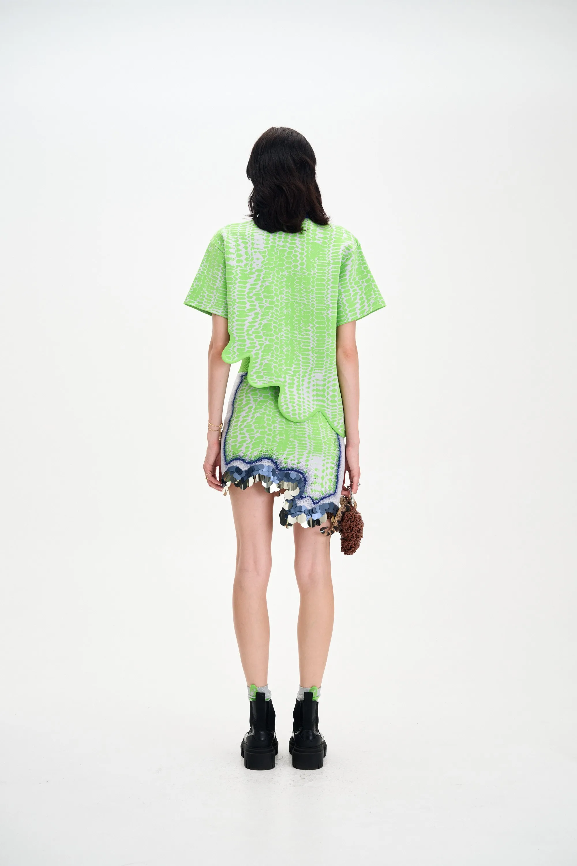 Snag Free Fabric Versatile Shirt EBONY WAVY POLO SHIRT