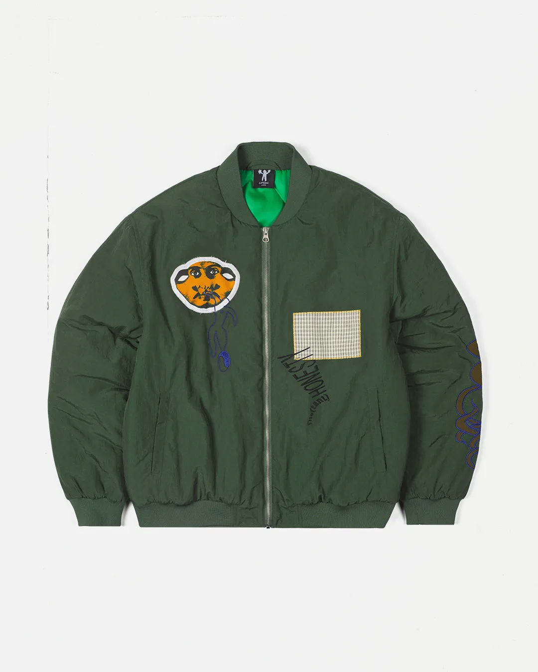 Mirror Bomber Jacket Quilted Interior Layer