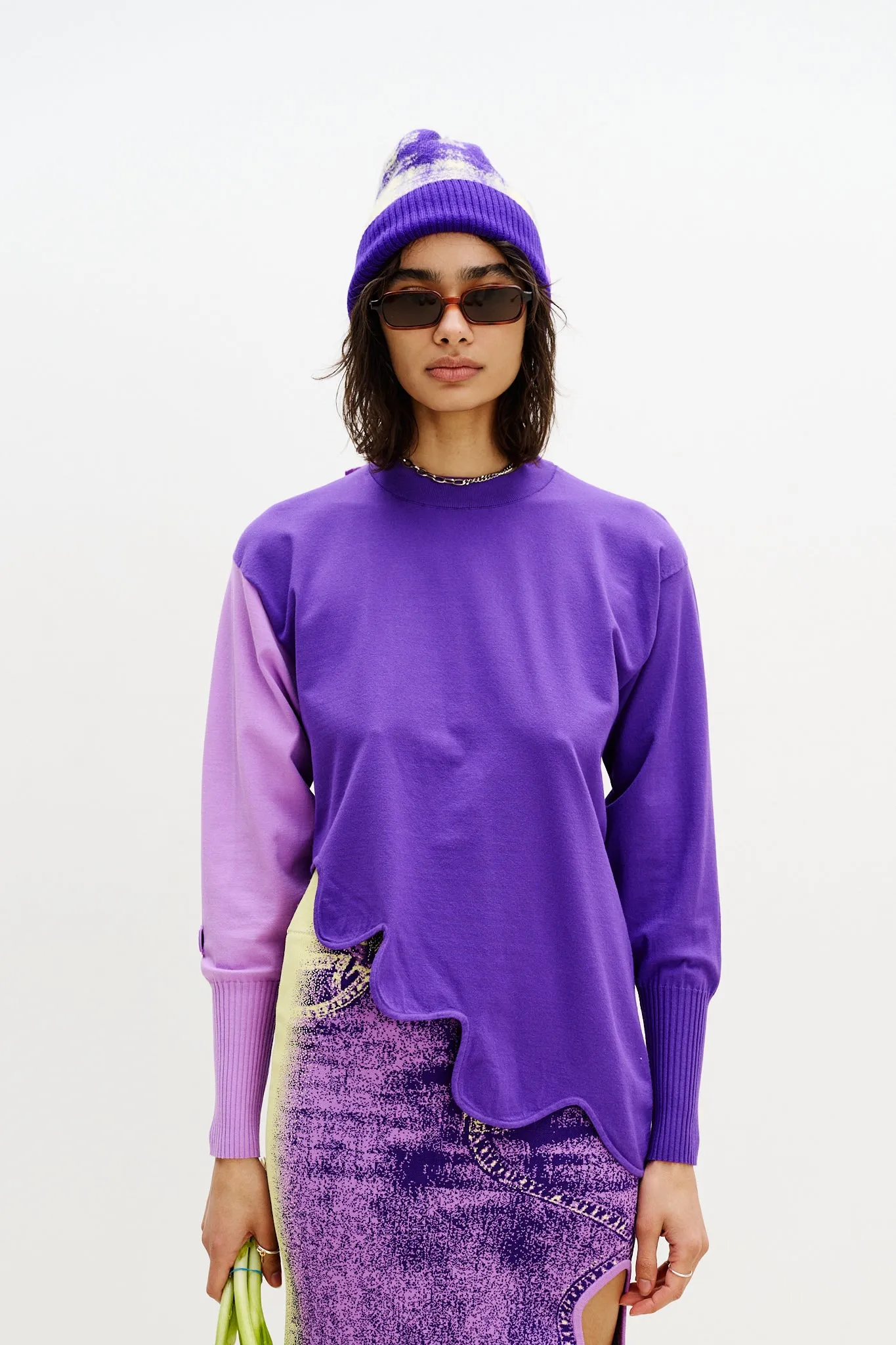NonRestrictive Armholes SHARON COLORBLOCK WAVY PULLOVER