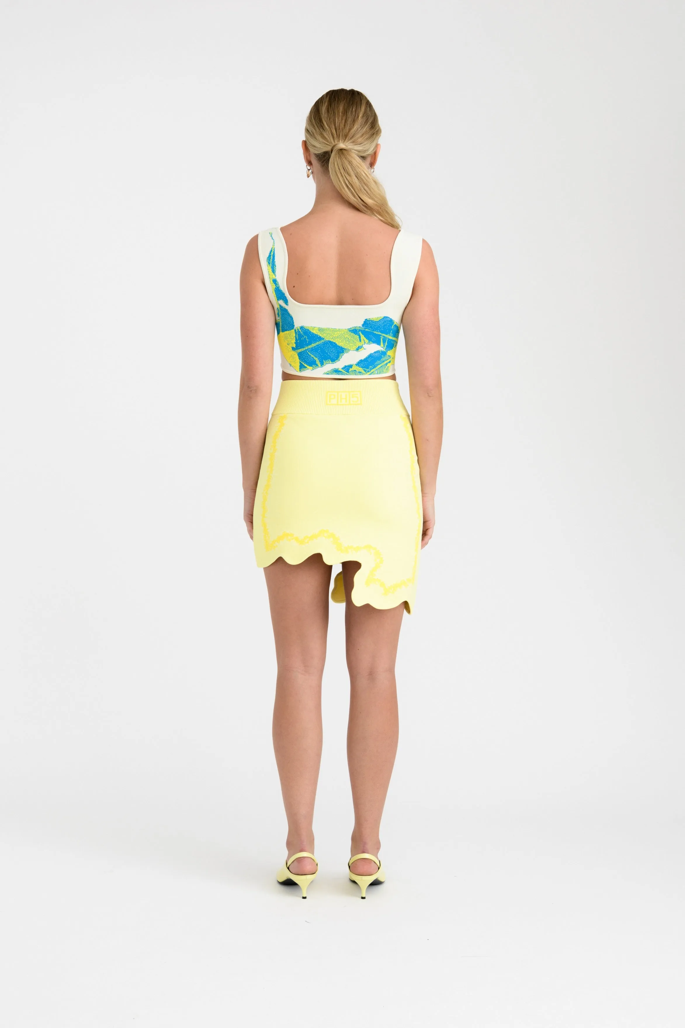 BOBO ALGAE WAVY BRA TOP High Collar Protection Design Airflow Weave Pattern