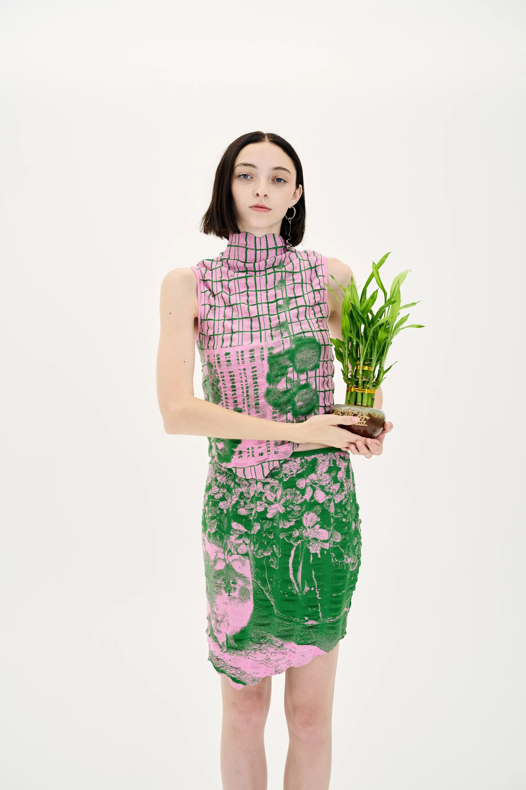 Effortless Fit CHERRY DOG PRINT MINI SKIRT