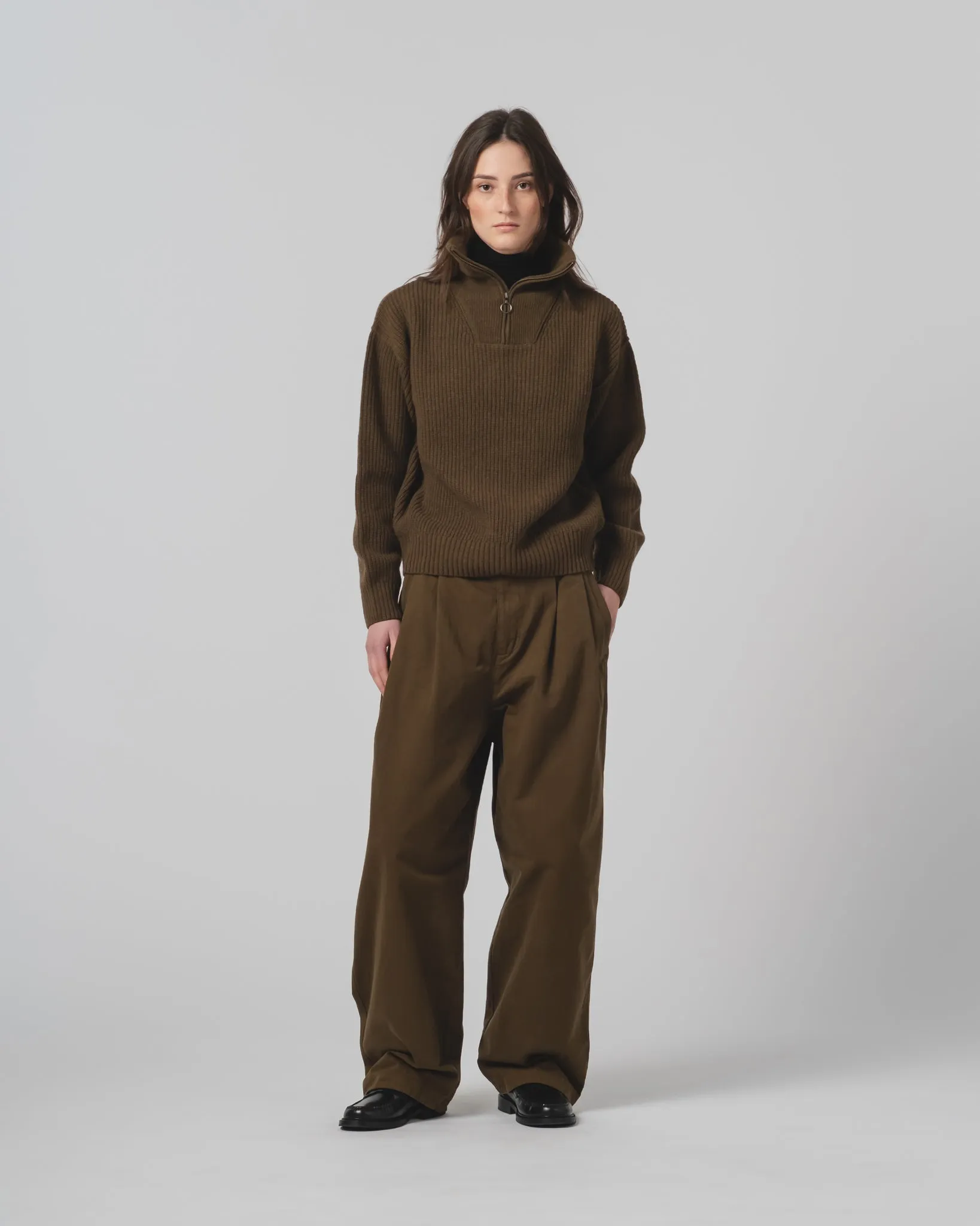 Casual Stretch Wear G.o.D British Worker Canvas Fossil Green