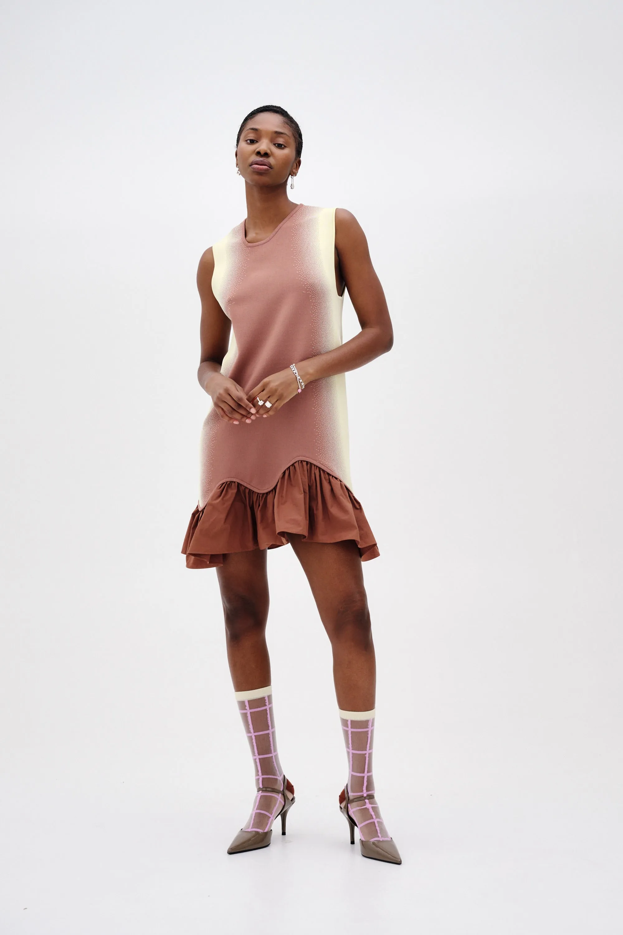 Easy Wrap Quick Layer MOCHI MIXED MEDIA TANK DRESS