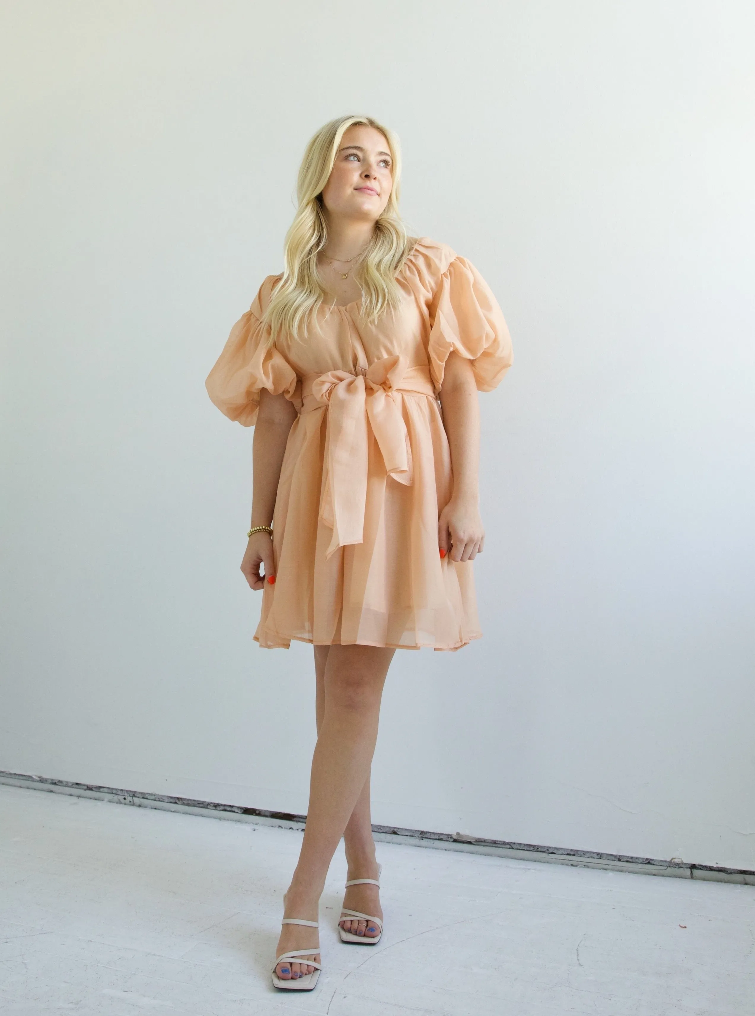 Sweet Mood Sophisticated cocktail dress Lori Puff Sleeve Dress