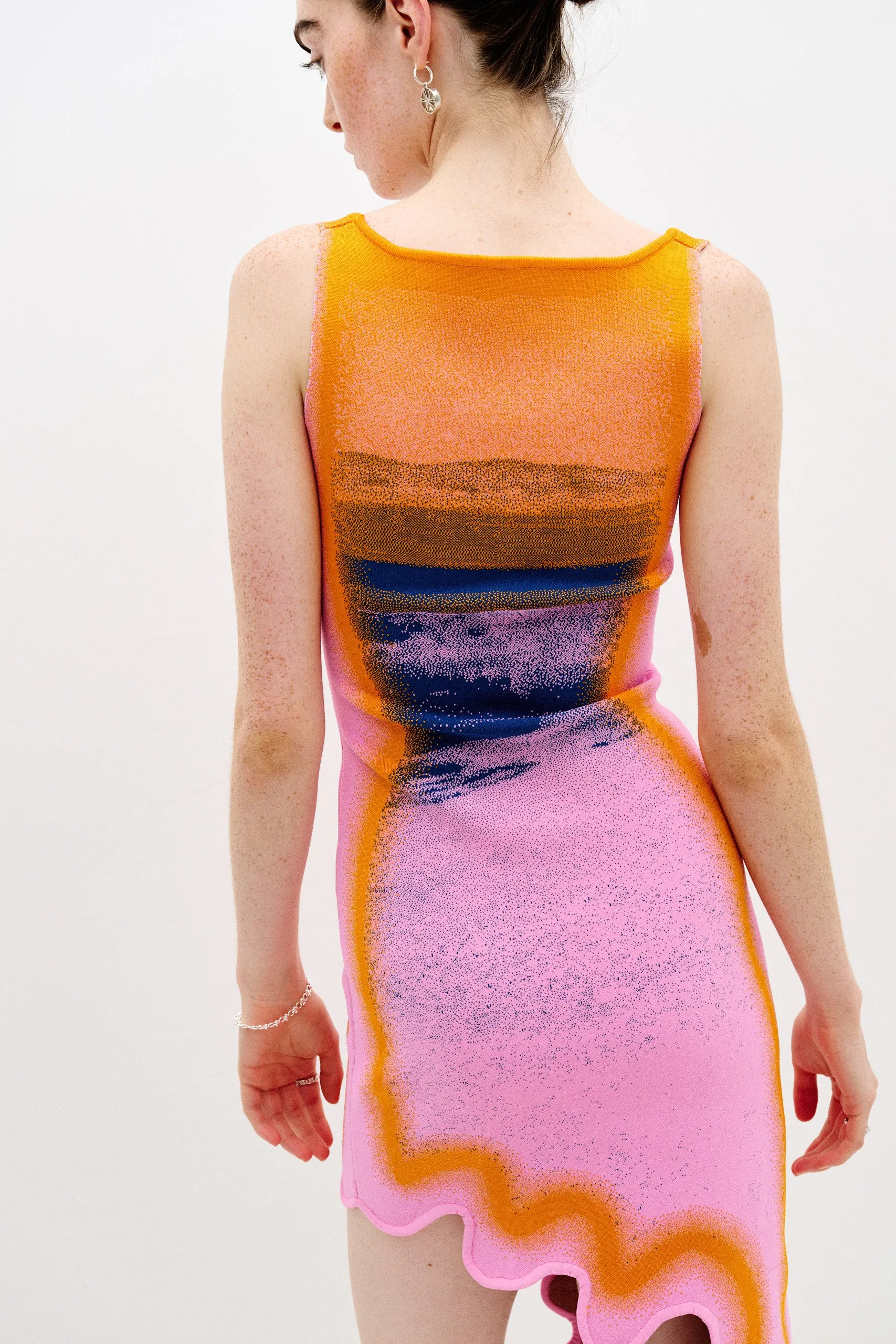 Classic Waistband HAZEL REVERSIBLE WAVY ASYMMETRIC DRESS