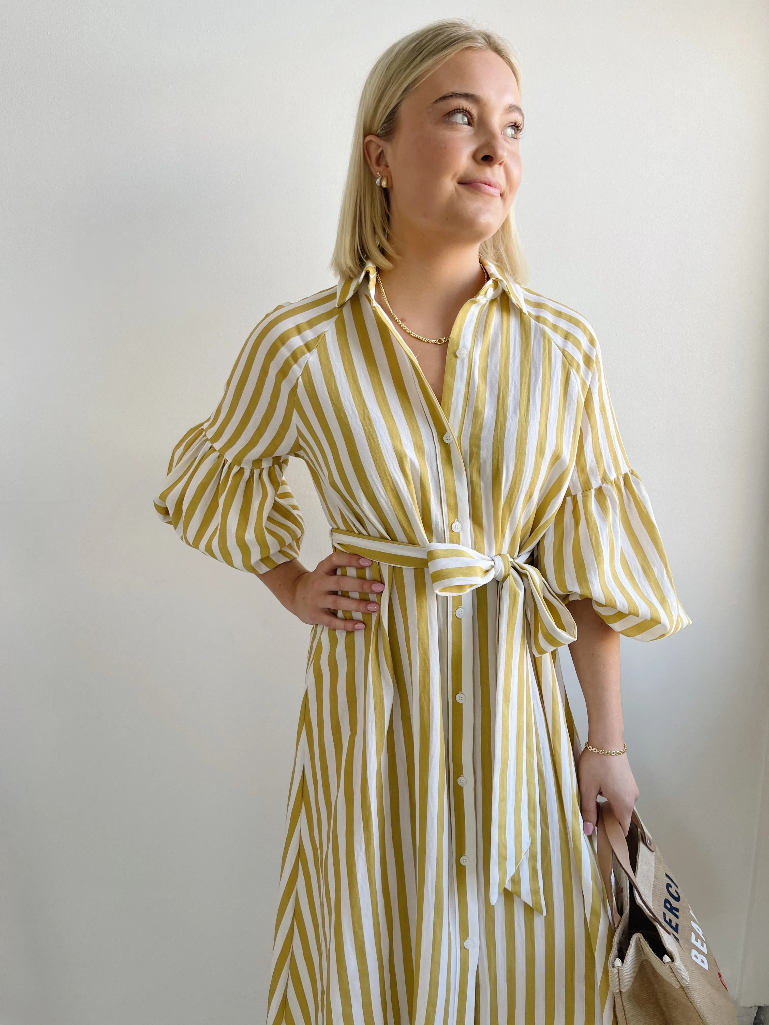 Modern Staple Ischia Yellow Stripe Dress