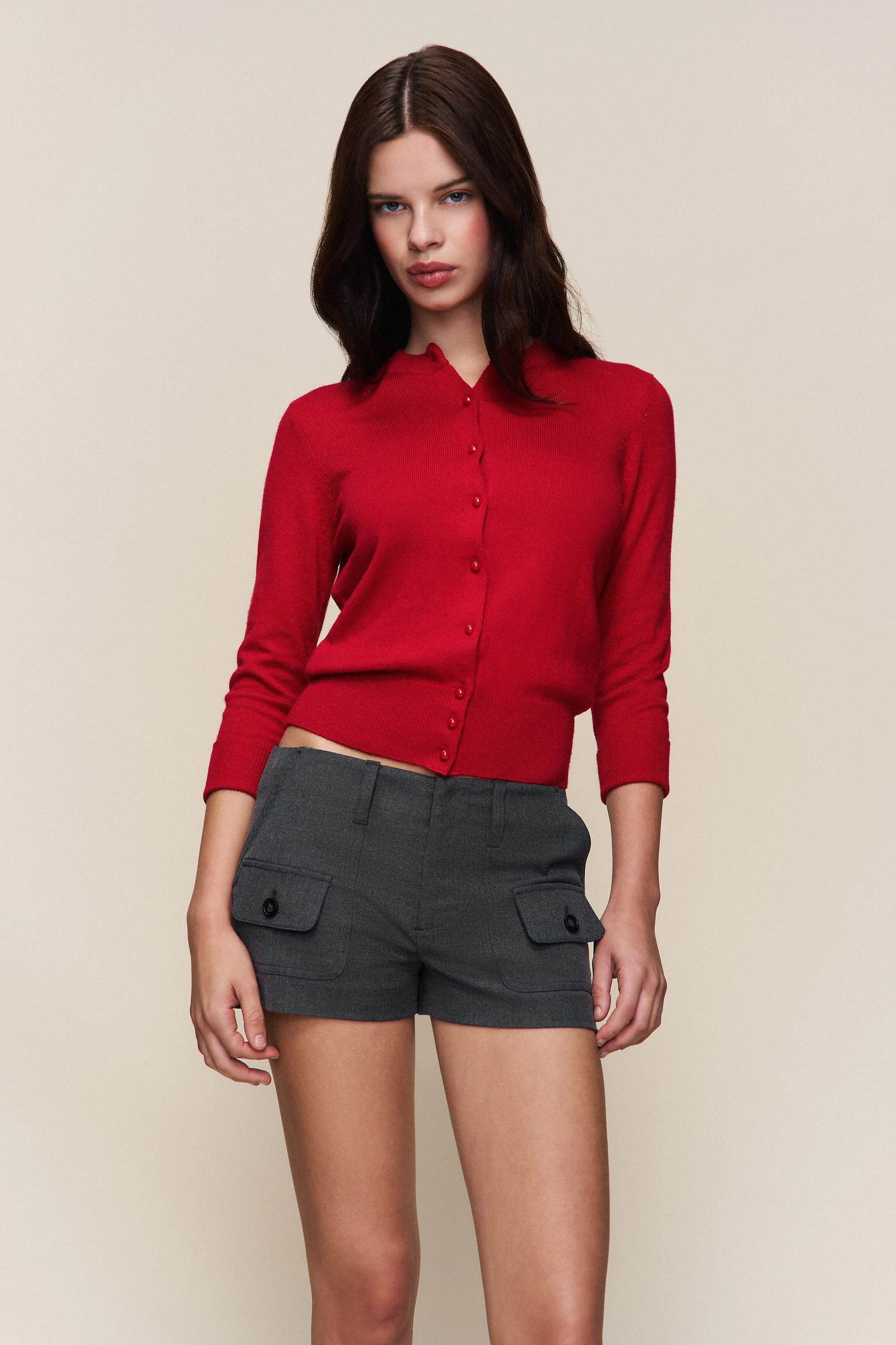 Cozy Knit Look Emelie Wool Cardigan