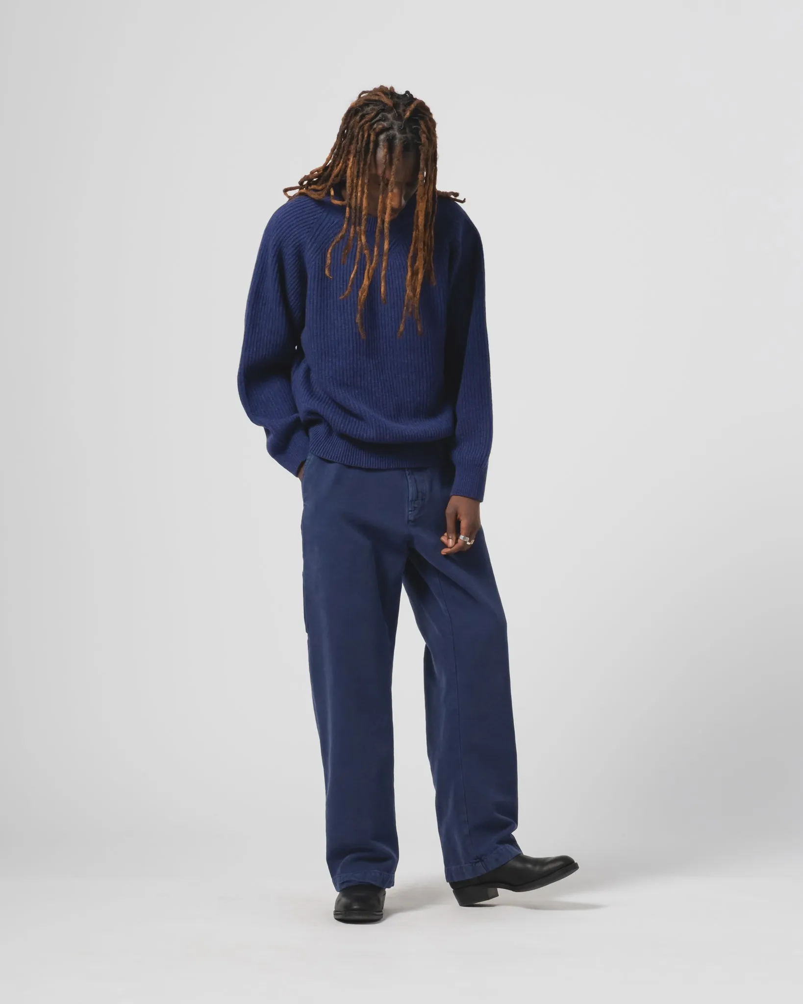 Oakland Chino Canvas Indigo Blue Polished Look