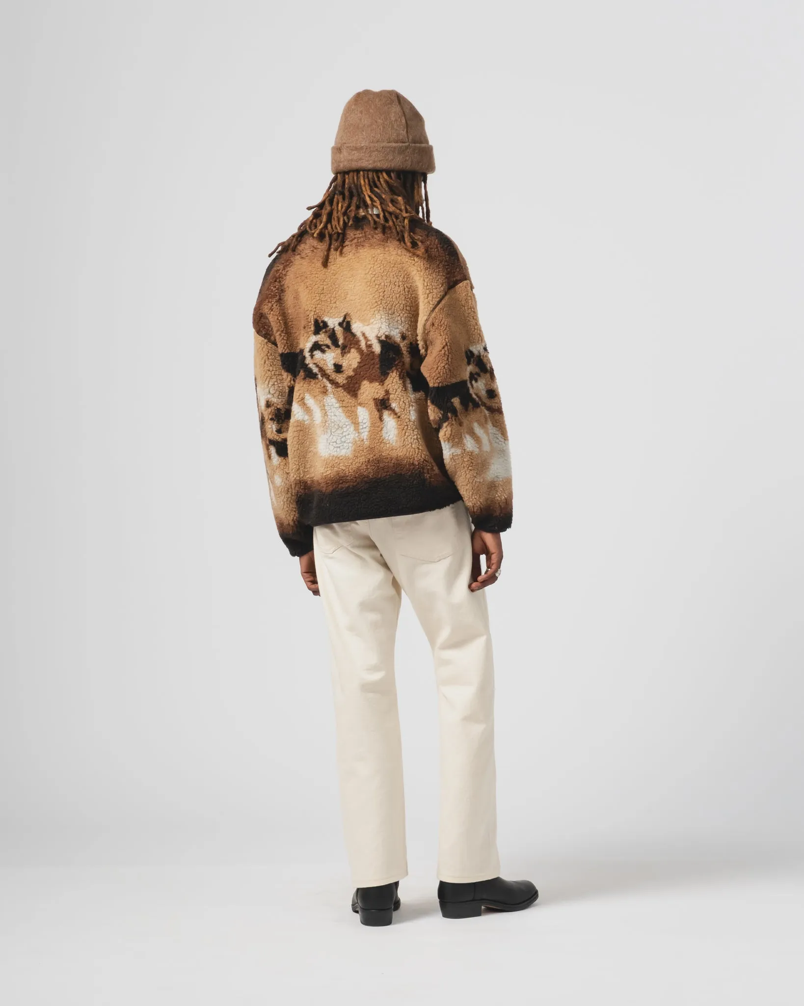 Comfortable Design Simple Look Arizona Sweater Wolf Fleece Camel