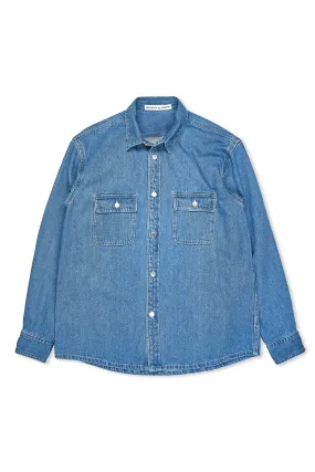 Minimal Look High-End Fashion Bateaux De Ships Denim Cotton Shirt