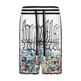 SMOTHERED IN PAINT BASKETBALL SHORT raincoat