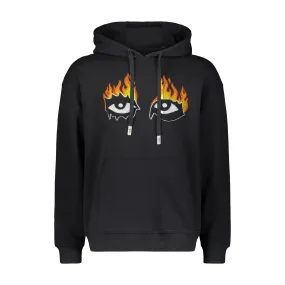 Odor Resistant Coating EYES ON FIRE HOODIE BLACK