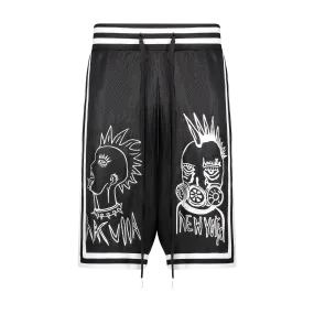 Body Friendly FACE OFF BASKETBALL SHORTS BLACK