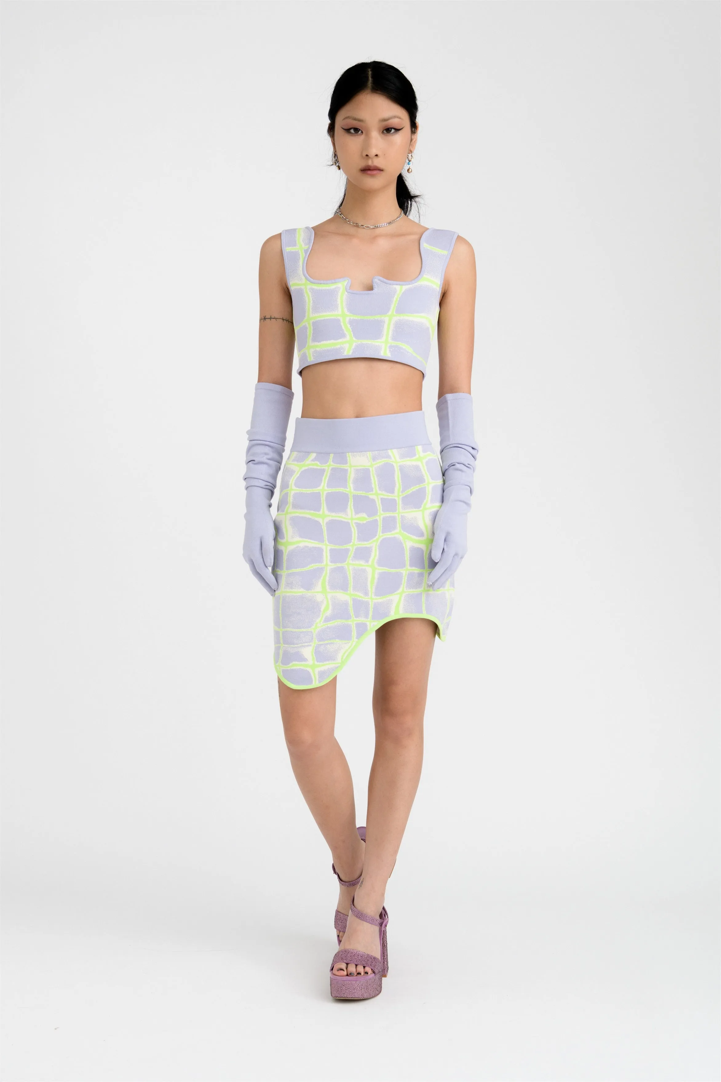 Cozy Comfort KATIE WAVY MINI SKIRT