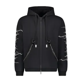 Sleeve Detail FALLEN ANGEL HOODIE BLACK