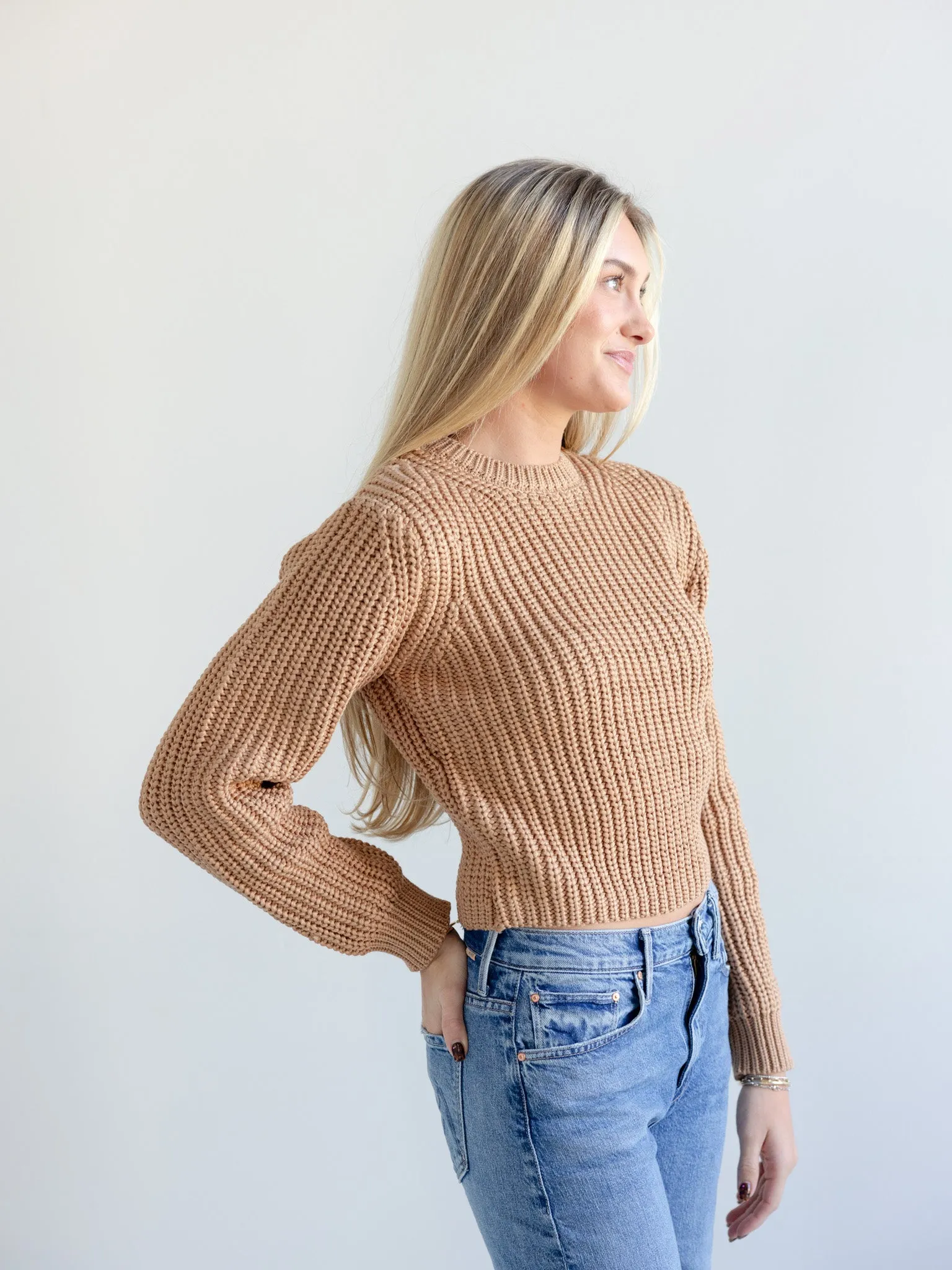 Farrah Knit Sweater Camel Casual Knit Style