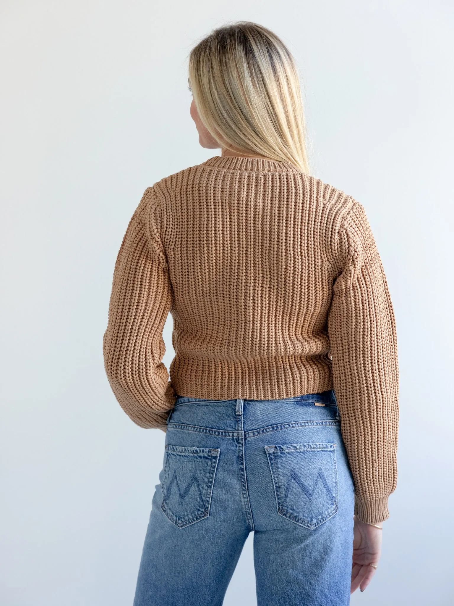 Cozy Style Wear Farrah Knit Sweater Camel
