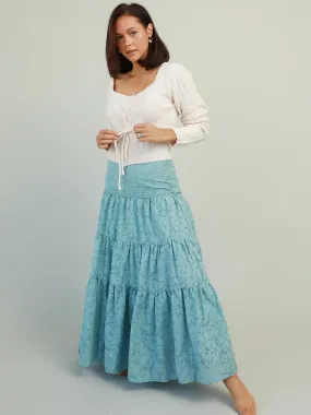 Double Layered Design Runway Inspired Alice Tiered Skirt