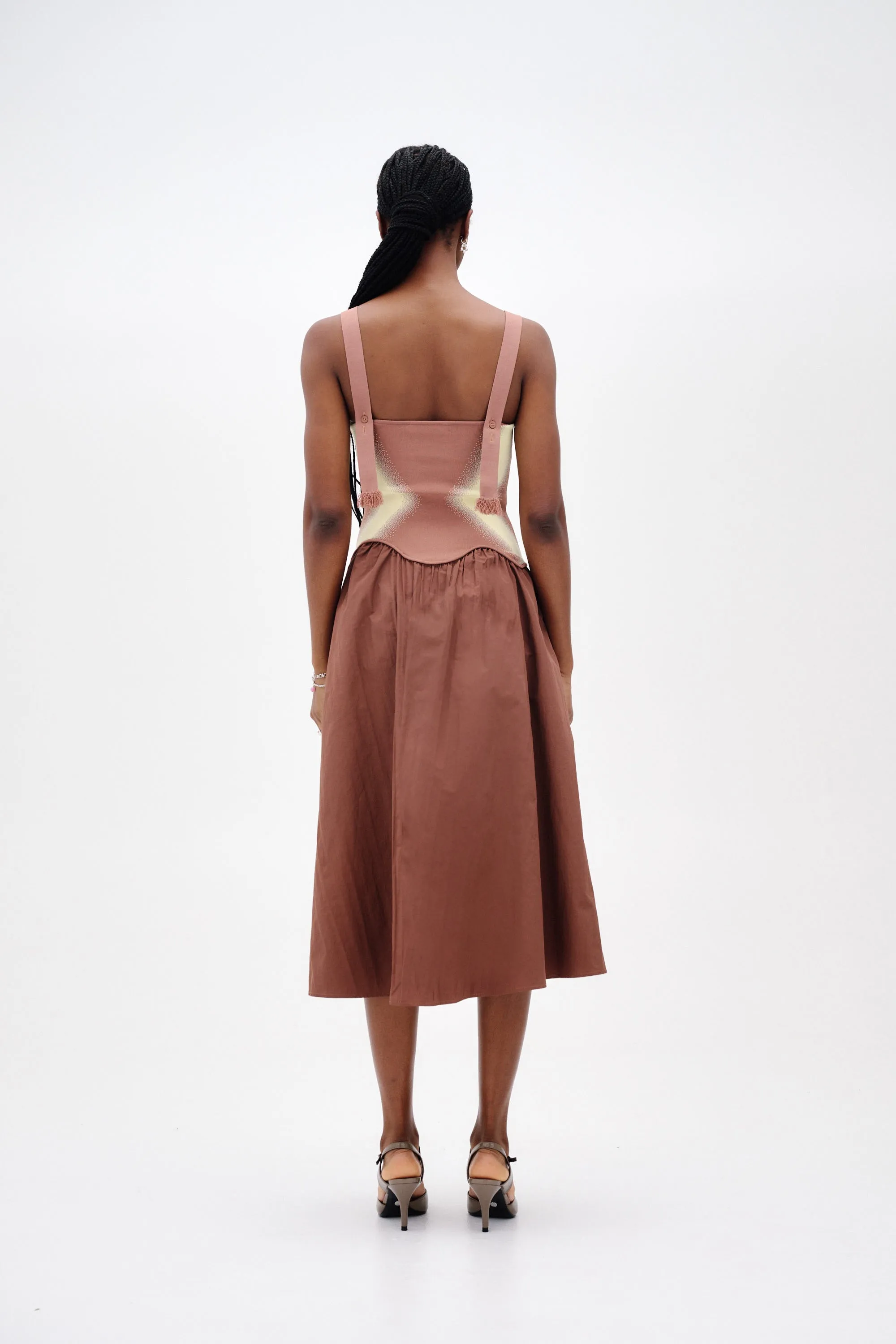 Travel Essential Premium Fabric MUSHU MIXED MEDIA TANK DRESS