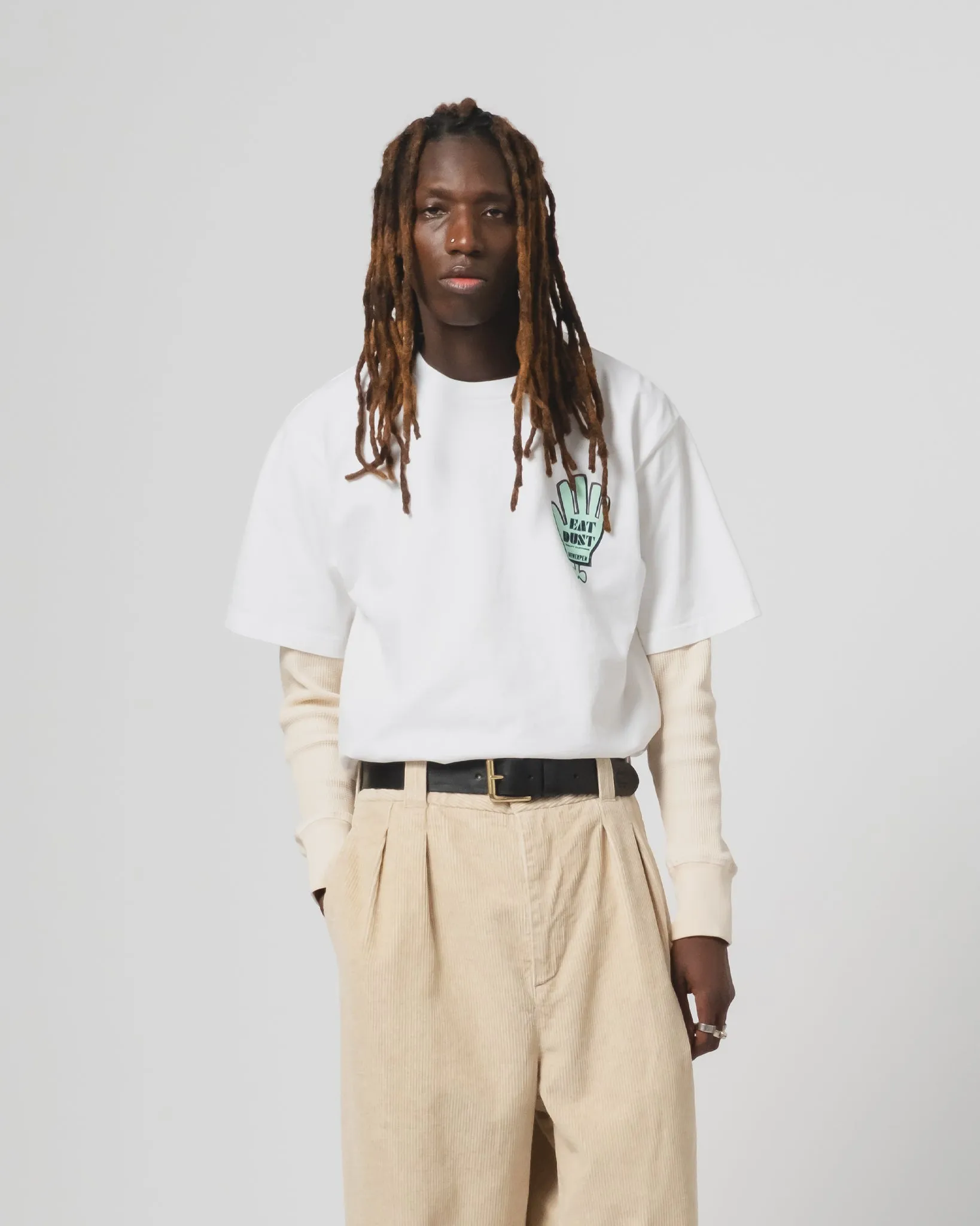 Antigoon Tee Open End White Versatile Layering Piece Fit for Any Season
