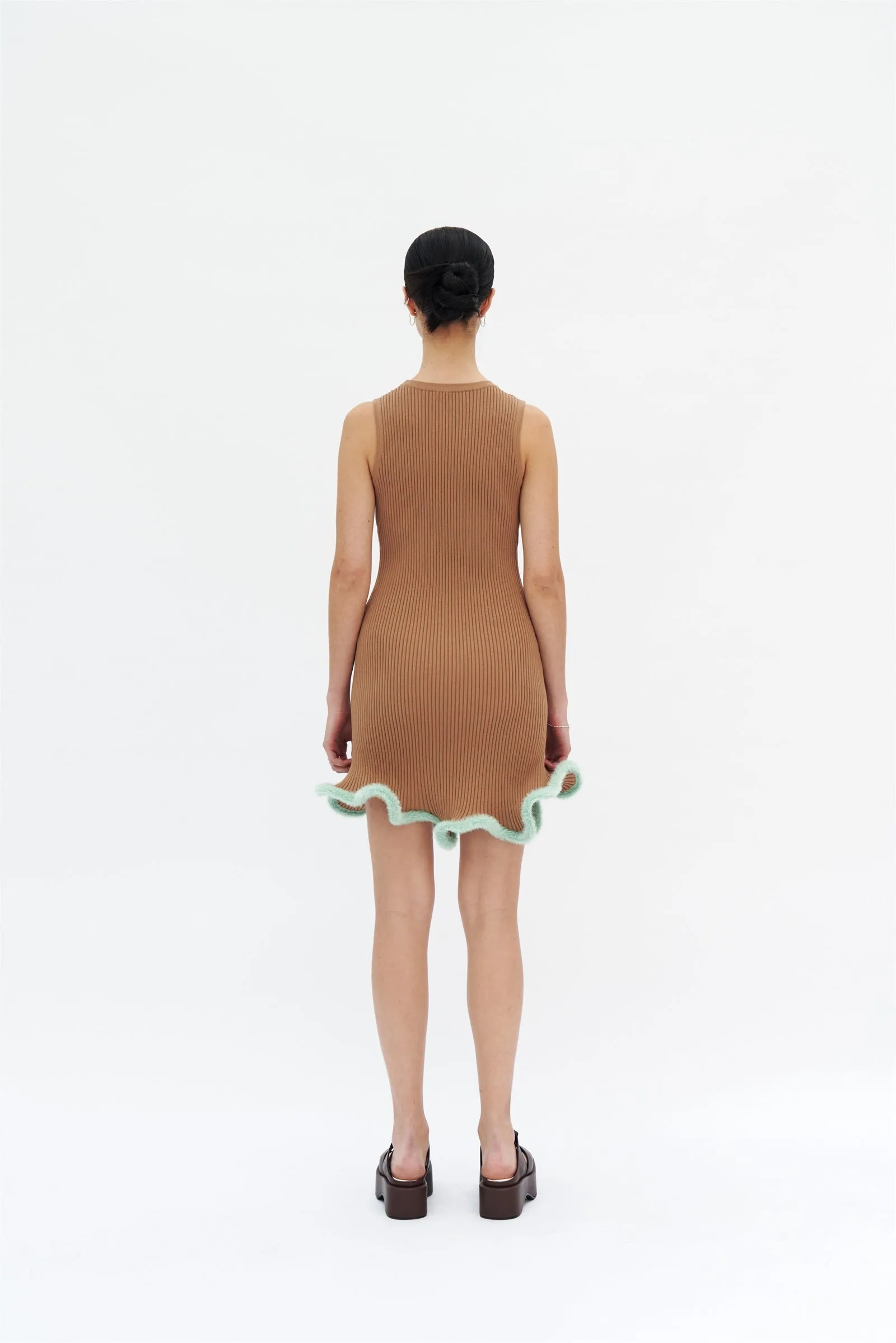 XENA 3D WAVY MINI TANK DRESS Fall Fashion