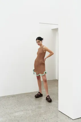 XENA 3D WAVY MINI TANK DRESS Trendy Design Photo Light