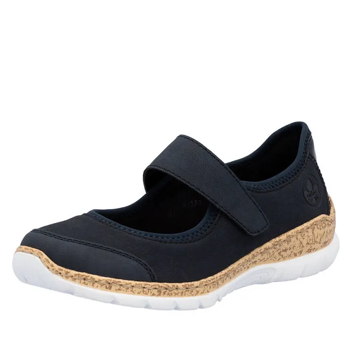 Womens Rieker Nikita 99 in Pazifik/Marine/Schwarz All Day Support Feature