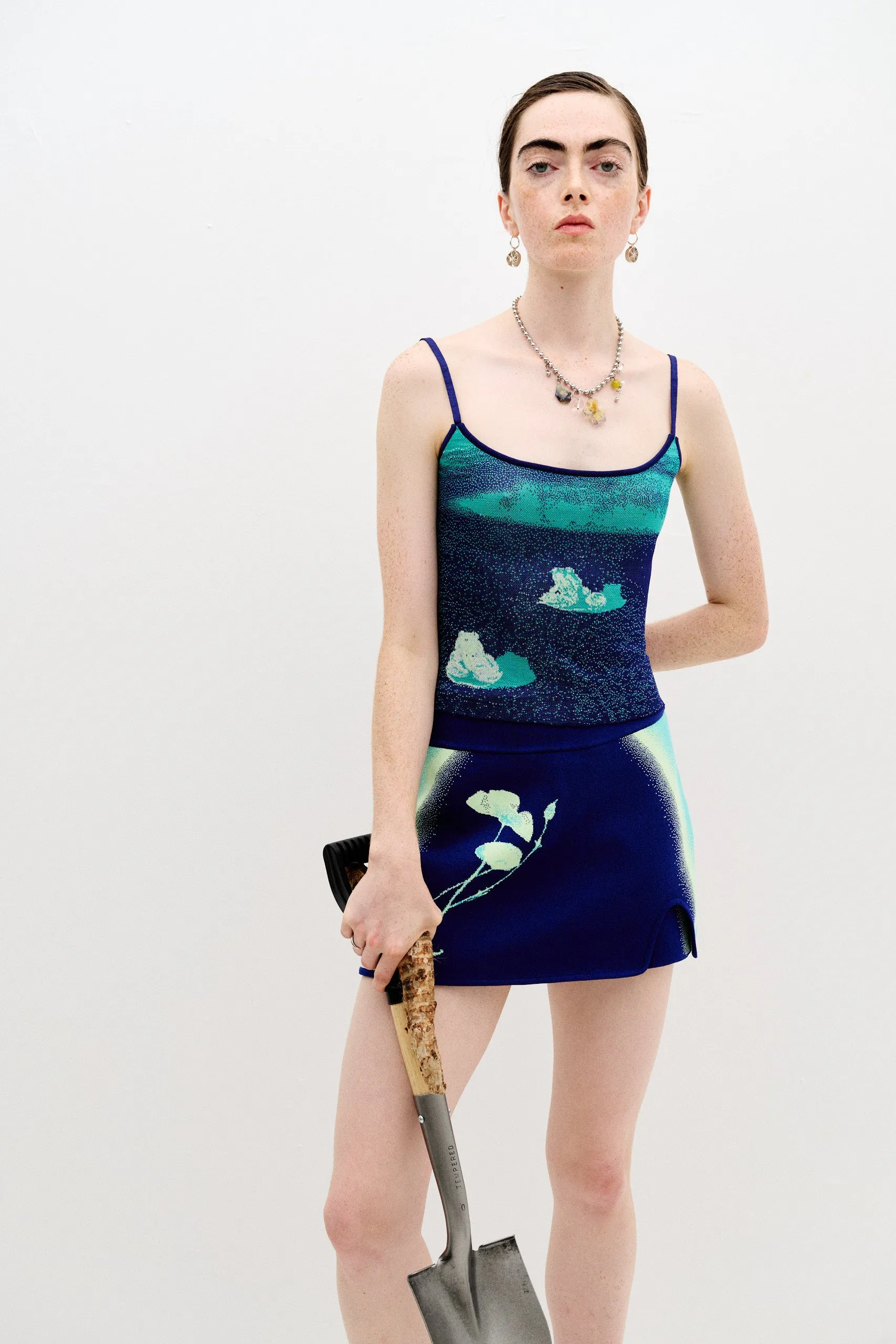 Seamless Knit Design SHASTA LAKE PRINT TANK TOP