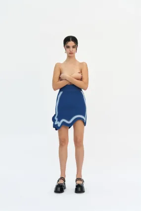 KATIE WAVY MINI SKIRT Decorative stitching