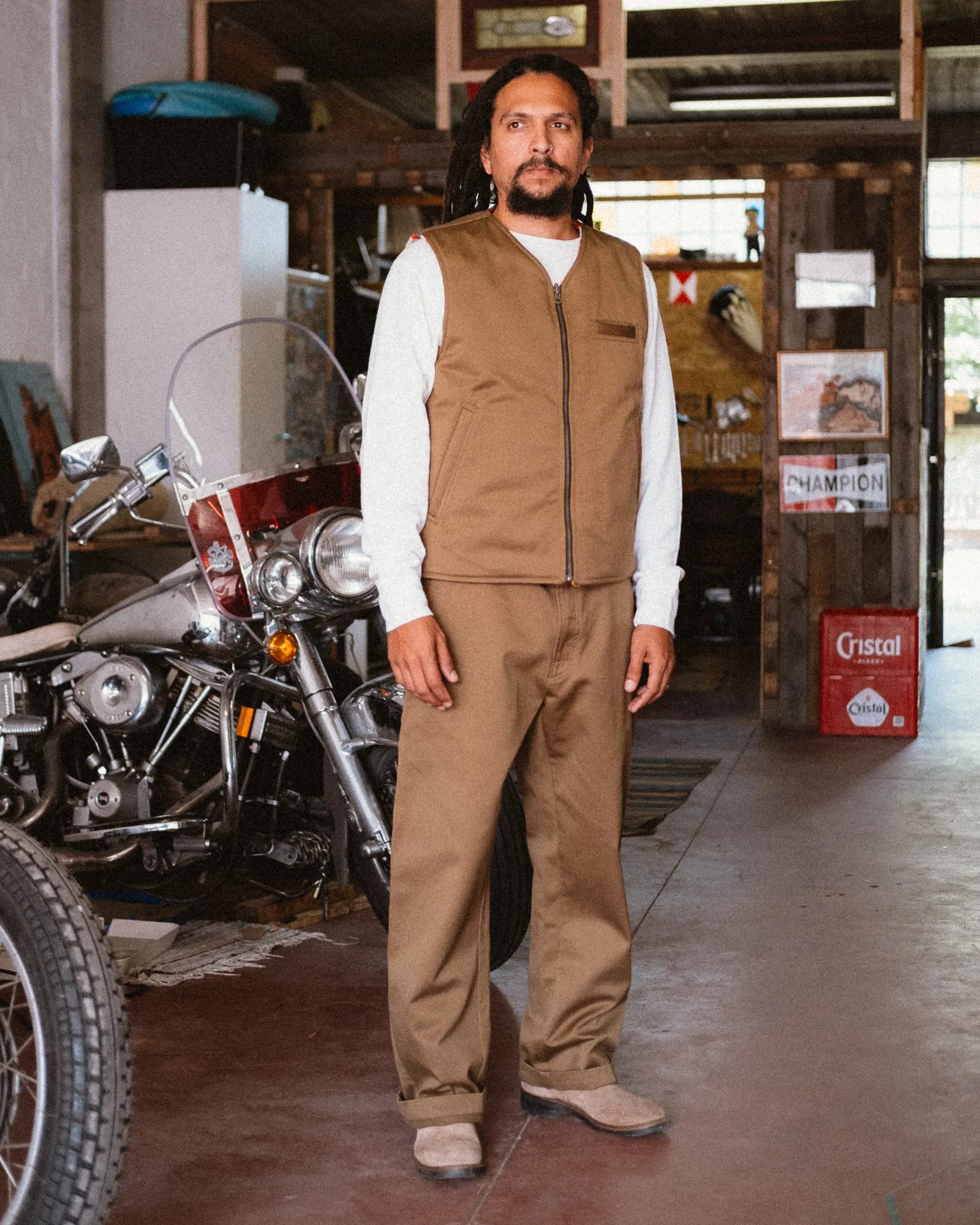 Ltd. Edition Oakland Chino Bedford Cord Drap Sleek Waist DoubleLayeredKnees