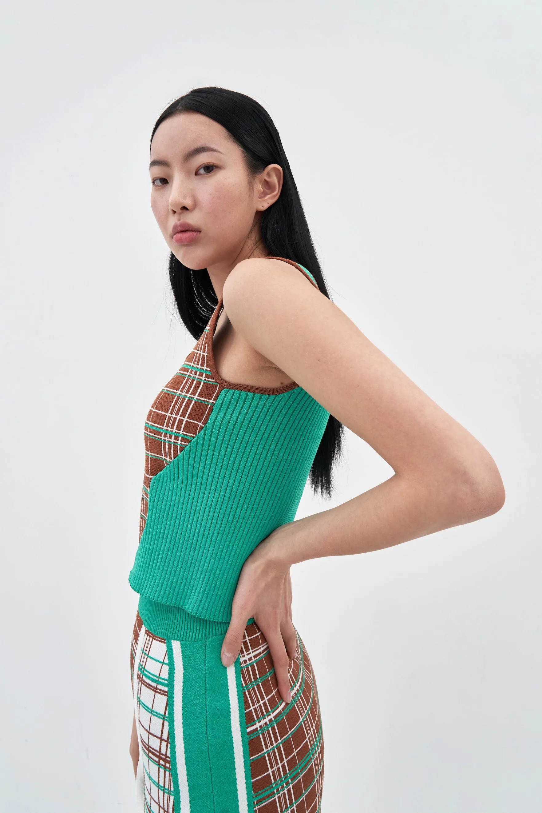 FREYA ECO PLAID TANK TOP UVProtection Coating