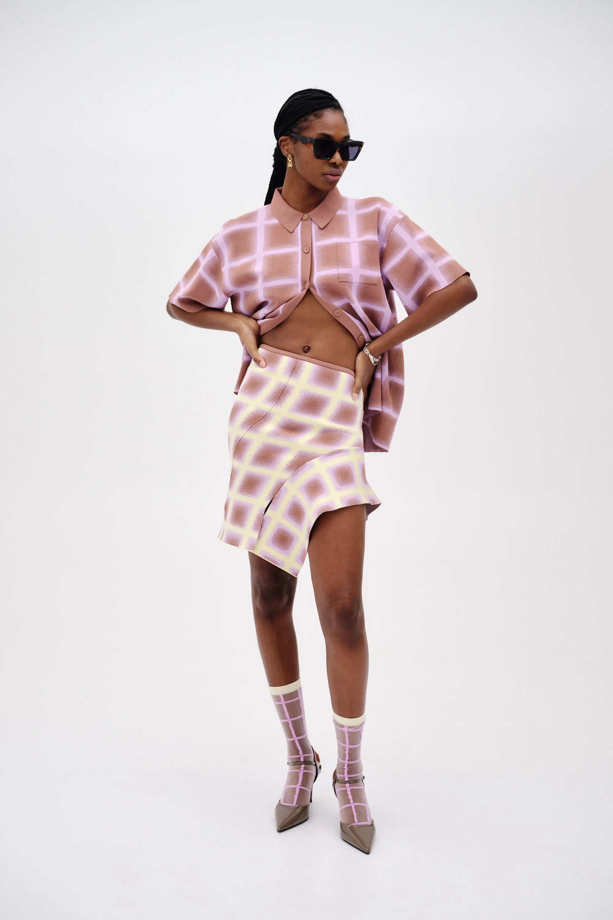 Easy Care Fabric Finish Stylish Comfort SHEBA MINI PLAID SKIRT