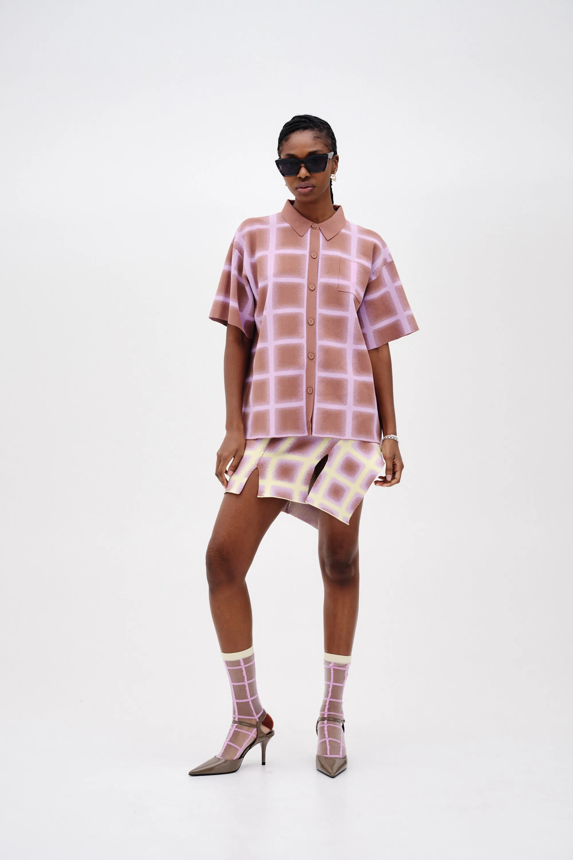 SHEBA MINI PLAID SKIRT Lightweight Material HypoallergenicFabric